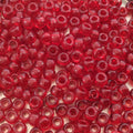 Size 6/0 Glossy Finish Transparent Ruby Red Genuine Miyuki Glass Seed Beads - Sold by 20 Gram Tubes (Approx. 200 Beads per Tube) - (6-9141)