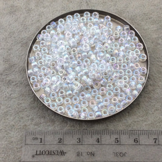 Size 6/0 AB Finish Trans. Crystal Clear Genuine Miyuki Glass Seed Beads - Sold by 20 Gram Tubes (Approx. 200 Beads per Tube) - (6-9250)