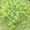 Size 6/0 Matte AB Finish Trans. Chartreuse Genuine Miyuki Glass Seed Beads - Sold by 20 Gram Tubes (Approx. 200 Beads per Tube) - (6-9143FR)