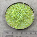 Size 6/0 Matte AB Finish Trans. Chartreuse Genuine Miyuki Glass Seed Beads - Sold by 20 Gram Tubes (Approx. 200 Beads per Tube) - (6-9143FR)