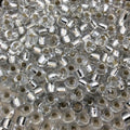 Size 6/0 Glossy Finish Silver Lined Clear Genuine Miyuki Glass Seed Beads - Sold by 20 Gram Tubes (Approx. 200 Beads per Tube) - (6-9131S)