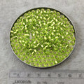 Size 6/0 Glossy Finish Silver Lined Chartreuse Genuine Miyuki Glass Seed Beads - Sold by 20 Gram Tubes (Approx. 200 Beads/Tube) - (6-9143S)