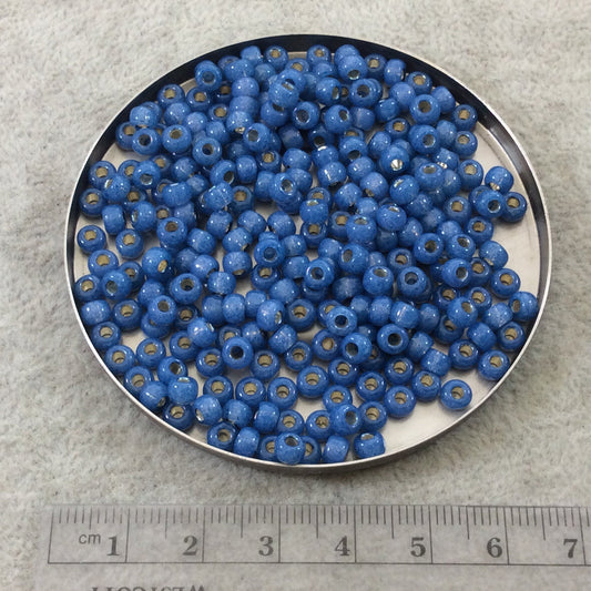 Size 6/0 Silver Lined Alabaster Sky Blue Genuine Miyuki Glass Seed Beads - Sold by 20 Gram Tubes (Approx. 200 Beads per Tube) - (6-9648)