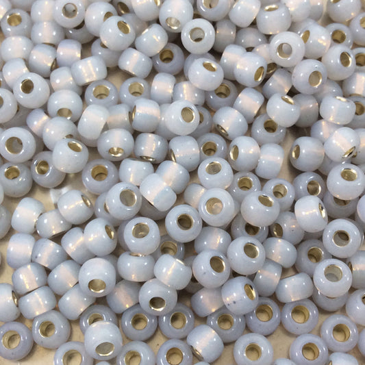 Size 6/0 Silver Lined Alabaster Smoky Opal Genuine Miyuki Glass Seed Beads - Sold by 20 Gram Tubes (Approx. 200 Beads per Tube) - (6-9576)