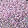 Size 6/0 Glossy AB Finish Pink Lined Clear Genuine Miyuki Glass Seed Beads - Sold by 20 Gram Tubes (Approx. 200 Beads per Tube) - (6-9272)