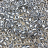 Size 6/0 Glossy Finish Sparkle Pewter Lined Clear Genuine Miyuki Glass Seed Beads - Sold by 20 Gram Tubes (Approx 200 Beads/Tube) - (6-9242)