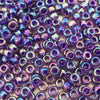 Size 6/0 Glossy AB Finish Purple Lined Amethyst Genuine Miyuki Glass Seed Beads - Sold by 20 Gram Tubes (Approx. 200 Beads/Tube) - (6-9356)