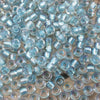 Size 6/0 Glossy AB Finish Pearlized Aqua/Clear Genuine Miyuki Glass Seed Beads - Sold by 20 Gram Tubes (Approx. 200 Beads/Tube) - (6-93638)