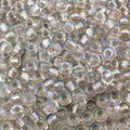 Size 6/0 Glossy AB Finish Pearlized Blush/Clear Genuine Miyuki Glass Seed Beads - Sold by 20 Gram Tubes (Approx. 200 Beads/Tube) - (6-93641)