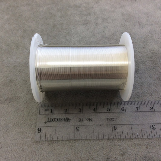 FULL SPOOL - 28 Gauge Beadsmith Brand Anti-Tarnish Silver Plated Copper Craft Wire - 40 Yards (120 Feet) - Great for Wire Wrapped Jewelry!