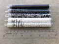 Size 8/0 Opaque Matte Picasso Smoky Black Genuine Miyuki Glass Seed Beads - Sold by 22 Gram Tubes (Approx. 900 Beads per Tube) - (8-94511)