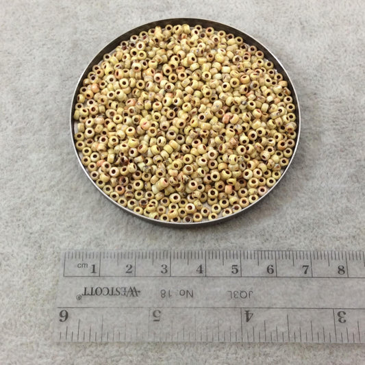 Size 8/0 Opaque Matte Picasso Canary Yellow Genuine Miyuki Glass Seed Beads - Sold by 22 Gram Tubes (Approx. 900 Beads per Tube) - (8-94512)