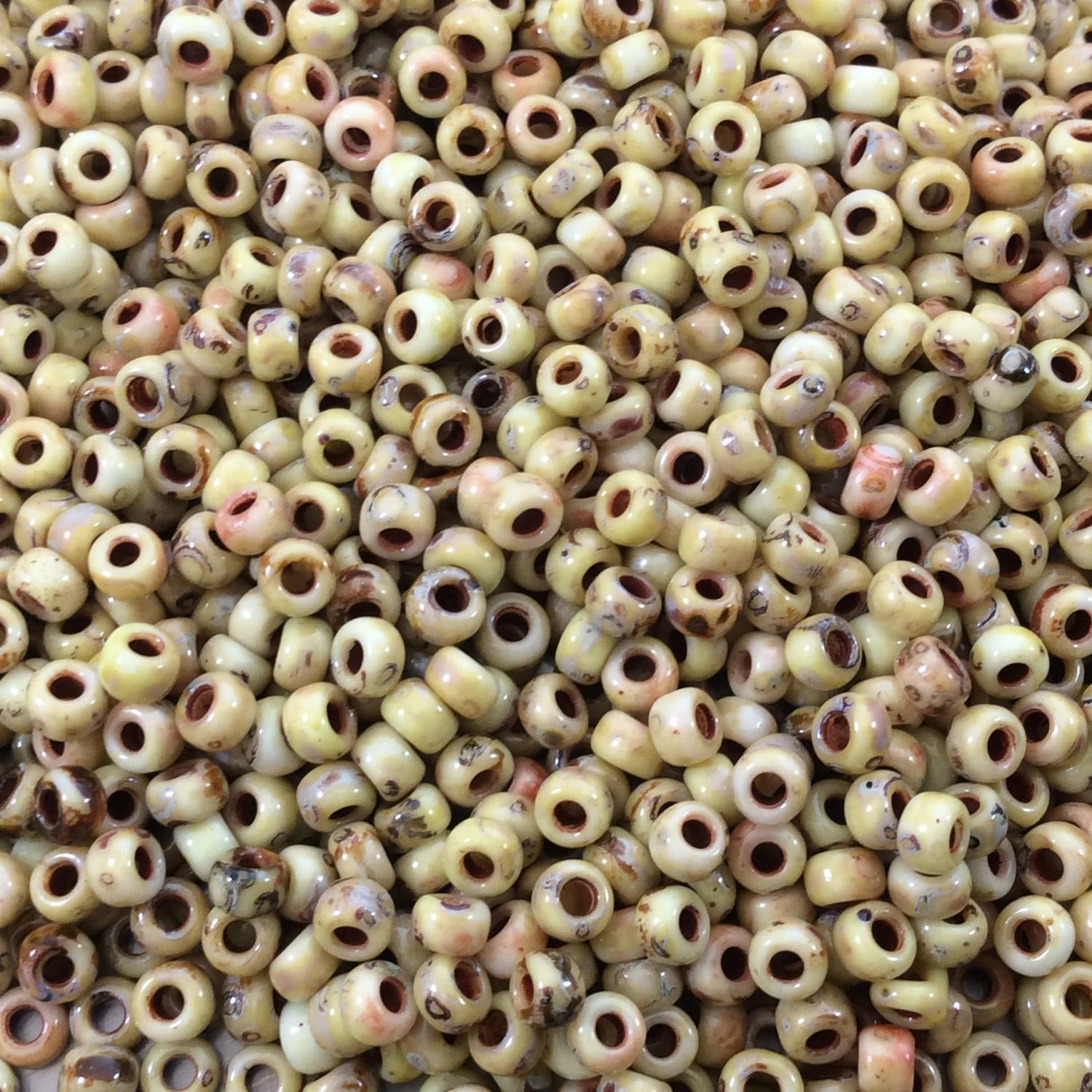 Size 8/0 Opaque Matte Picasso Canary Yellow Genuine Miyuki Glass Seed Beads - Sold by 22 Gram Tubes (Approx. 900 Beads per Tube) - (8-94512)