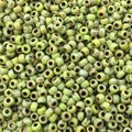 Size 8/0 Opaque Matte Picasso Chartreuse Genuine Miyuki Glass Seed Beads - Sold by 22 Gram Tubes (Approx. 900 Beads per Tube) - (8-94515)