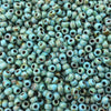 Size 8/0 Opaque Matte Picasso Seafoam Green Genuine Miyuki Glass Seed Beads - Sold by 22 Gram Tubes (Approx. 900 Beads per Tube) - (8-94514)
