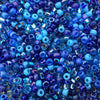 Size 8/0 Assorted Finish Blue Mix Genuine Miyuki Glass Seed Beads - Sold by 22 Gram Tubes (Approx. 900 Beads per Tube) - (8-9MIX02)