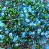 Size 8/0 Assorted Finish Lagoon Mix Genuine Miyuki Glass Seed Beads - Sold by 22 Gram Tubes (Approx. 900 Beads per Tube) - (8-9MIX06)