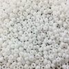 Size 8/0 Glossy Finish Opaque White Genuine Miyuki Glass Seed Beads - Sold by 22 Gram Tubes (Approx. 900 Beads per Tube) - (8-9402)