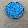 Size 8/0 Glossy Finish Opaque Light Blue Genuine Miyuki Glass Seed Beads - Sold by 22 Gram Tubes (Approx. 900 Beads per Tube) - (8-9413)