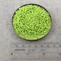 Size 8/0 Glossy Finish Opaque Chartreuse Genuine Miyuki Glass Seed Beads - Sold by 22 Gram Tubes (Approx. 900 Beads per Tube) - (8-9416)