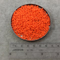 Size 8/0 Glossy Finish Opaque Orange Genuine Miyuki Glass Seed Beads - Sold by 22 Gram Tubes (Approx. 900 Beads per Tube) - (8-9406)