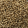 Size 8/0 Duracoat Galvanized Glossy Gold Genuine Miyuki Glass Seed Beads - Sold by 22 Gram Tubes (Approx. 900 Beads per Tube) - (8-94202)