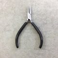 4.5" Beadsmith Super-fine Chain Nosed Polished Steel Pliers with PVC Comfort Grips - Slim Line Economy Jewelry-Making Tool - (PL650)