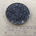 Size 8/0 Glossy Finish Metallic Gunmetal Genuine Miyuki Glass Seed Beads - Sold by 22 Gram Tubes (Approx. 900 Beads per Tube) - (8-9451)
