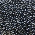 Size 8/0 Glossy Finish Metallic Gunmetal Genuine Miyuki Glass Seed Beads - Sold by 22 Gram Tubes (Approx. 900 Beads per Tube) - (8-9451)