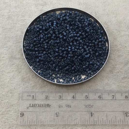 Size 8/0 Glossy Finish Trans. Montana Blue Genuine Miyuki Glass Seed Beads - Sold by 22 Gram Tubes (Approx. 900 Beads per Tube) - (8-92411)