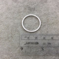 25mm Silver Finish Open Twisted Wire Circle/Hoop Shaped Plated Copper Components - Sold in Pre-Counted Bulk Packs of 10 Pieces - (005-SV)