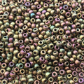 Size 8/0 Matte Finish Metallic Khaki Iris Genuine Miyuki Glass Seed Beads - Sold by 22 Gram Tubes (Approx. 900 Beads per Tube) - (8-92035)