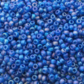 Size 8/0 Matte AB Finish Trans. Capri Blue Genuine Miyuki Glass Seed Beads - Sold by 22 Gram Tubes (Approx. 900 Beads per Tube) - (8-9149FR)