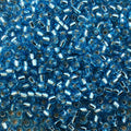 Size 8/0 Glossy Finish Silver Lined Aqua Genuine Miyuki Glass Seed Beads - Sold by 22 Gram Tubes (Approx. 900 Beads per Tube) - (8-918)