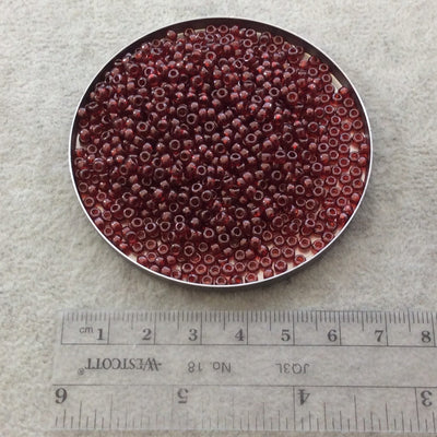 Size 8/0 Glossy Luster Finish Garnet Gold Genuine Miyuki Glass Seed Beads - Sold by 22 Gram Tubes (Approx 900 Beads per Tube) - (8-9304)