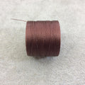 FULL SPOOL - Beadsmith S-Lon 70 Brown Nylon Macrame/Jewelry Micro Cord - Measuring 0.12mm Thick - 287 Yards (861 Feet) - (SL70-BR)