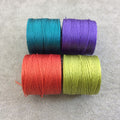 SET OF 4 - Beadsmith S-Lon 210 Color Coordinated Assorted Brights Mix Nylon Macrame/Jewelry Cord Spool Set - 0.5mm Thick - (SL210-MIX7)