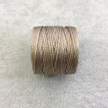 FULL SPOOL - Beadsmith S-Lon 400 Sand Brown Nylon Macrame/Jewelry Cord - Measuring 0.9mm Thick - 35 Yards (105 Feet) - (SL400-SA)