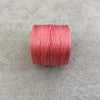 FULL SPOOL - Beadsmith S-Lon 400 Chinese Coral Pink Nylon Macrame/Jewelry Cord - Measuring 0.9mm Thick - 35 Yards (105 Feet) - (SL400-CC)