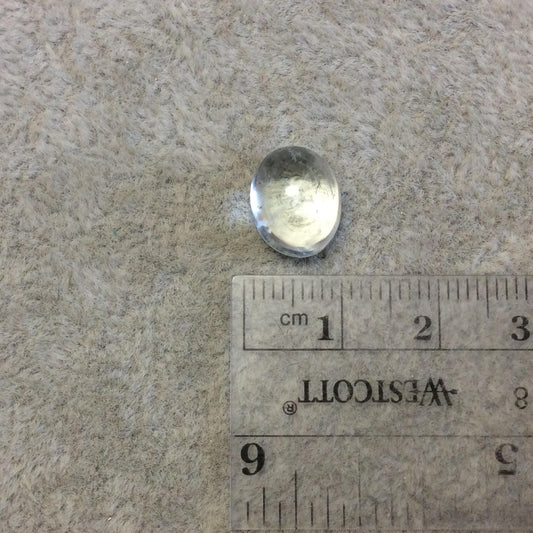 OOAK Natural AA Blue/Green Aquamarine Oval Shaped Domed Back Cabochon "AC21" - Approx. 10mm x 12mm, 6.5mm Dome Height - Quality Gemstone Cab
