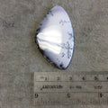 Single OOAK Natural Dendritic Opal Freeform Shaped Flat Back Cabochon - Measuring 33mm x 56mm, 3.5mm Dome Height - High Quality Gemstone