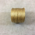 FULL SPOOL - Beadsmith S-Lon 400 Regular Bronze Nylon Macrame/Jewelry Cord - Measuring 0.9mm Thick - 35 Yards (105 Feet) - (SL400-BZ)