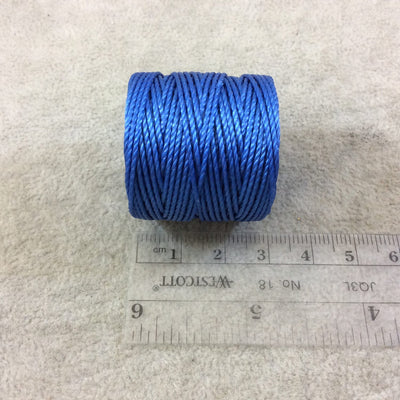 FULL SPOOL - Beadsmith S-Lon 400 Regular Blue Nylon Macrame/Jewelry Cord - Measuring 0.9mm Thick - 35 Yards (105 Feet) - (SL400-BL)