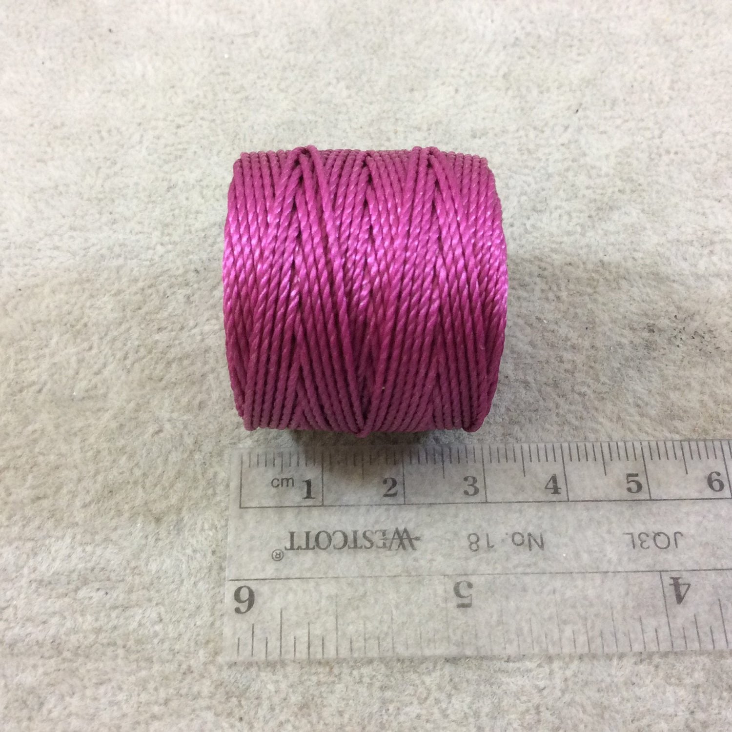 FULL SPOOL - Beadsmith S-Lon 400 Magenta Pink Nylon Macrame/Jewelry Cord - Measuring 0.9mm Thick - 35 Yards (105 Feet) - (SL400-MG)