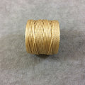 FULL SPOOL - Beadsmith S-Lon 400 Wheat Nylon Macrame/Jewelry Cord - Measuring 0.9mm Thick - 35 Yards (105 Feet) - (SL400-WHE)