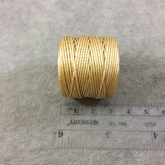 FULL SPOOL - Beadsmith S-Lon 400 Wheat Nylon Macrame/Jewelry Cord - Measuring 0.9mm Thick - 35 Yards (105 Feet) - (SL400-WHE)