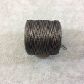 FULL SPOOL - Beadsmith S-Lon 400 Dark Brown Nylon Macrame/Jewelry Cord - Measuring 0.9mm Thick - 35 Yards (105 Feet) - (SL400-DBR)