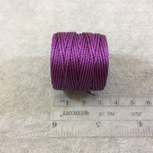 FULL SPOOL - Beadsmith S-Lon 400 Plum Purple Nylon Macrame/Jewelry Cord - Measuring 0.9mm Thick - 35 Yards (105 Feet) - (SL400-PL)