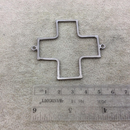 Large Gunmetal Plated Copper Open Cross/Plus Sign Shaped Connector Components - Measuring 52mm x 52mm - Sold in Packs of 10 (194-GM)
