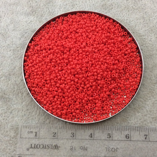 Size 11/0 Glossy Finish Opaque Maroon Red Genuine Miyuki Glass Seed Beads - Sold by 23 Gram Tubes (Approx. 2500 Beads per Tube) - (11-9408)